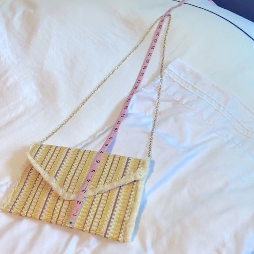 Boho Style Woven Striped Envelope Clutch